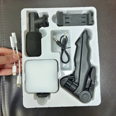 Desktop Beauty Leg Pocket Fill Light with Microphone Set Single Reflex Conference Lamp Handheld Photography with Microphone