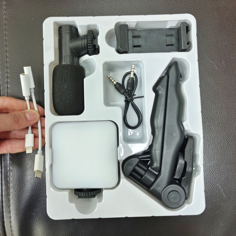 Desktop Beauty Leg Pocket Fill Light with Microphone Set Single Reflex Conference Lamp Handheld Photography with Microphone