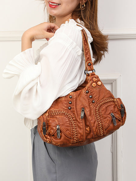 Vintage women's handbag large capacity single shoulder crossbody bag