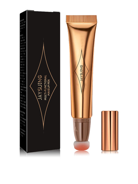 Jaysuing Multi-Functional Makeup Pen, Solid Liquid Contour Facial Blush Contour Highlighter Stick