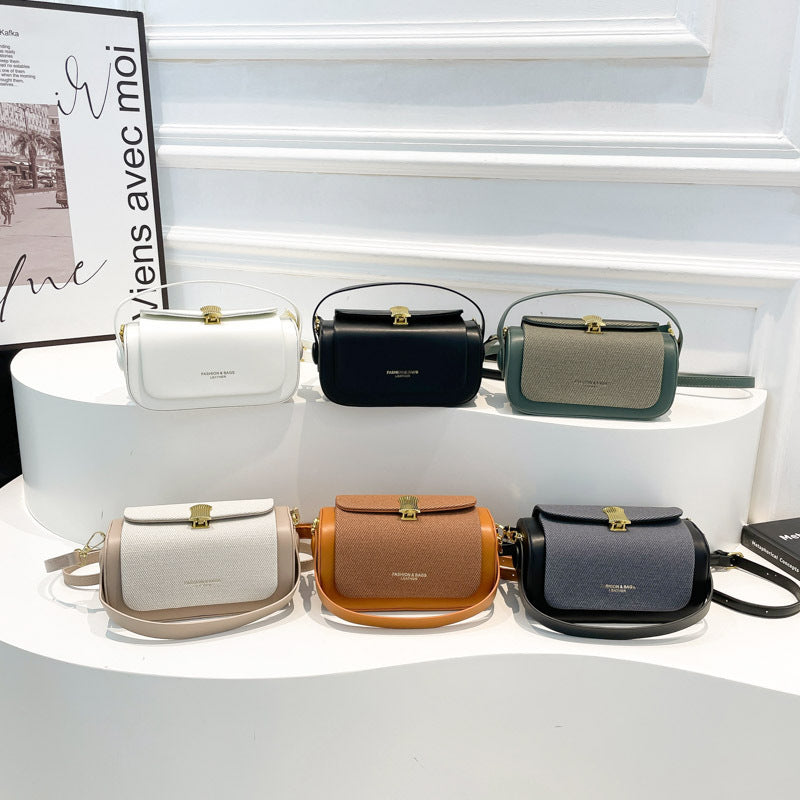 Fashionable Trendy Elegant Small Square Bag Shoulder Crossbody Bag Literary Simple Handbag Luxury Retro Box Bag Wholesale