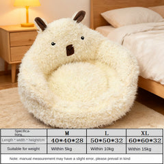 Dog House Winter Warm Dog Bed Semi-Enclosed Dog Cage Pet Pad Pet Dog Bed Removable Washable Cat Bed Dog Cage