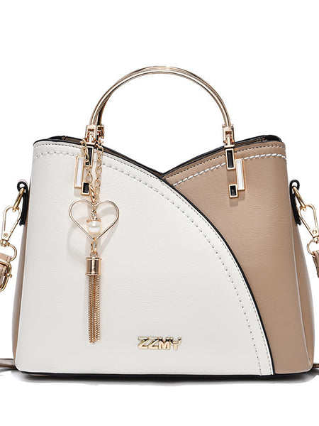 Trendy Handbag Korean Style Color Block Large Capacity Women's Bag Fashion Shoulder Crossbody Bag Wholesale Cross-border Bucket Bag