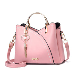 Korean Style Color Block Bucket Bag — Large Capacity Shoulder, Crossbody & Handheld Women's Bag