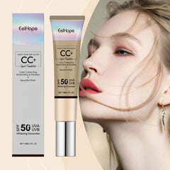 Eelhope Face Cc Cream, Natural Concealer Long-Lasting Moisturizing And Brightening Outdoor Protective Toner Cream