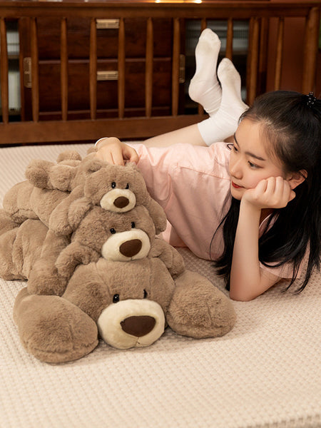 Cute Plush Toy Bear Sleeping Pillow Leg Hug Giant Stuffed Animal Lazy Soft Doll Birthday Gift for Girls
