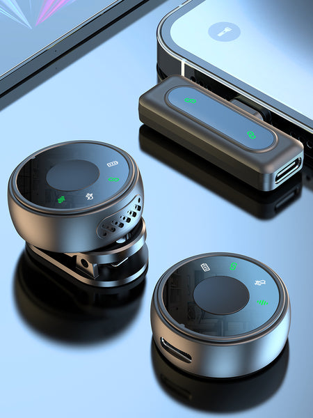 Wireless lavalier microphone magnetic lavalier 1-to-2 noise cancelling live broadcast button microphone live broadcast microphone