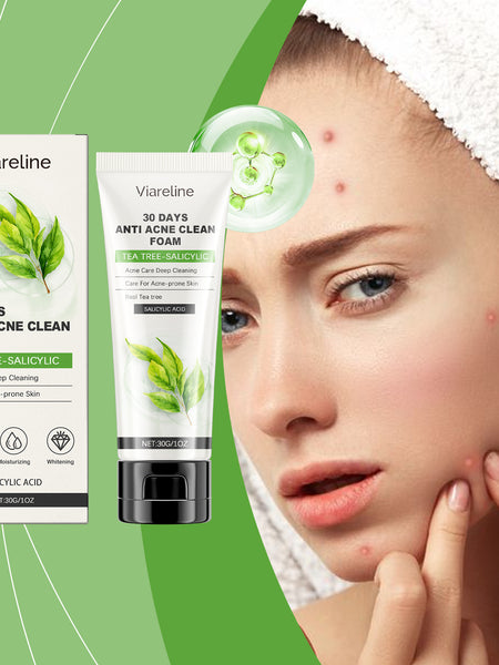 Viareline Salicylic Acid Cleanser Gently Cleanses Face, Refreshing Oil Control, Delicate Pores, Moisturizing And Brightening