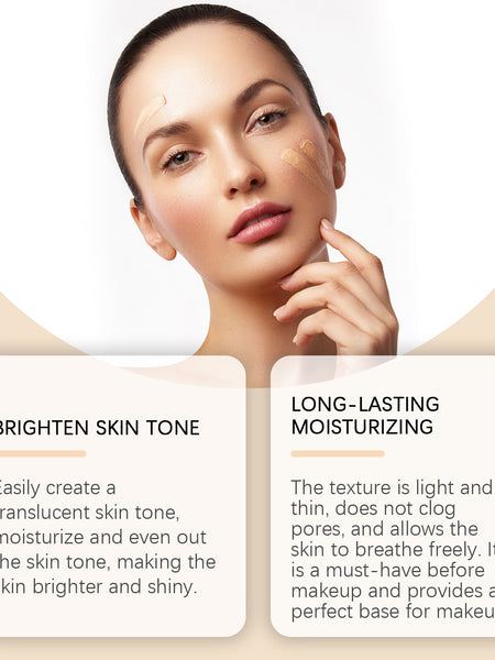 Eelhope Face Cc Cream, Natural Concealer Long-Lasting Moisturizing And Brightening Outdoor Protective Toner Cream