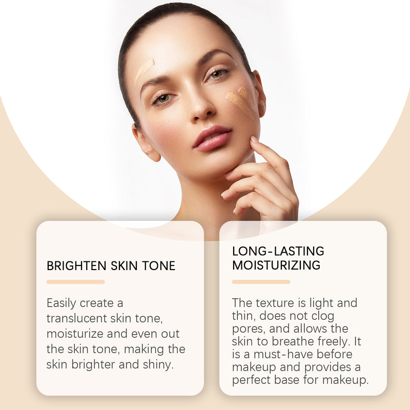 Eelhope Face Cc Cream, Natural Concealer Long-Lasting Moisturizing And Brightening Outdoor Protective Toner Cream