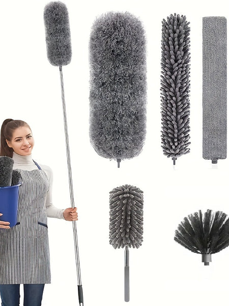 Duster for Home Dusting and Ceiling Cleaning with Extendable Handle