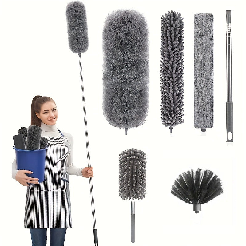 Duster for Home Dusting and Ceiling Cleaning with Extendable Handle