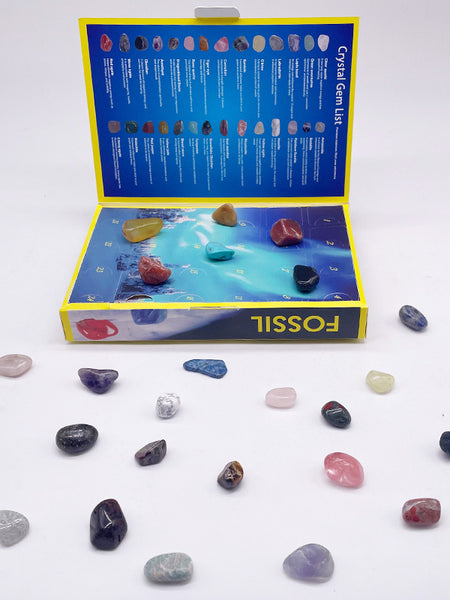 Advent Calendar Rock Blind Box 24-Day Countdown Surprise Mineral Gift Set