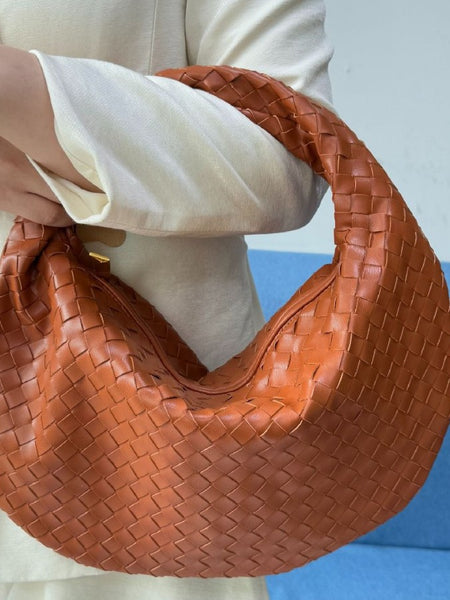 Large size women's woven bag large capacity hand-held armpit bag women's bag