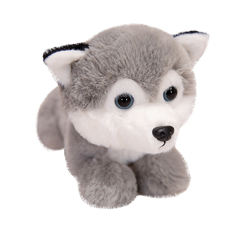 Heavy Particle Small Size Dog Lying Husky Plush Toy Doll Claw Machine Stuffed Animal Children's Birthday Gift