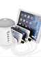 Multi Port Quick charger 3.0 Mushroom Lamp QC3.0 Charge for smart phone  Led Lamp USB Charging Station Dock