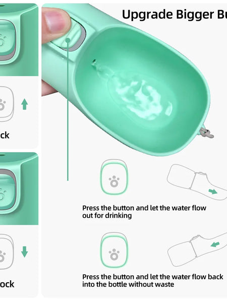 Portable Dog Water Bottle For Small Large Dogs Cat Outdoor Leakproof Walking Drinking Bowls Chihuahua French Bulldog Supplies