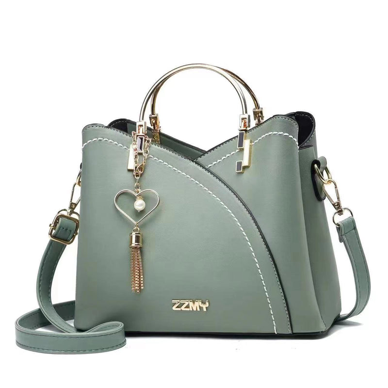 Korean Style Color Block Bucket Bag — Large Capacity Shoulder, Crossbody & Handheld Women's Bag