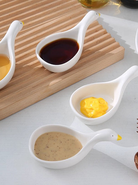 Dish Cute Small Plate for Home Use, Elegant Snack Dish, Korean BBQ Dipping Tray, Vinegar Dish, Mini Dipping Plate