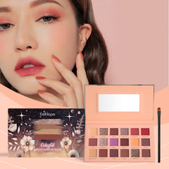Eelhope 18-Color Eyeshadow Palette Eyeshadow Makeup Eyeshadow Multicolor Eye Palette With 18-Color Everyday Glitter