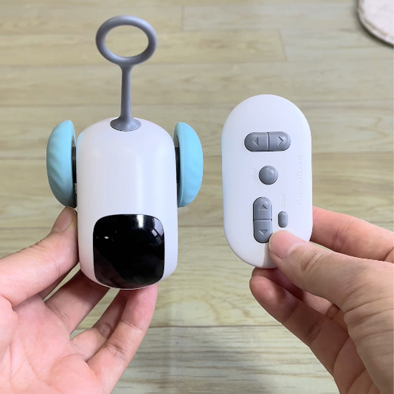 Pet Attraction Running Car Smart Toy Teaser Wand Feather Toy Autonomous Driving Mode