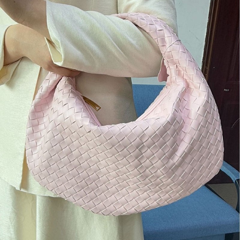 Large size women's woven bag large capacity hand-held armpit bag women's bag