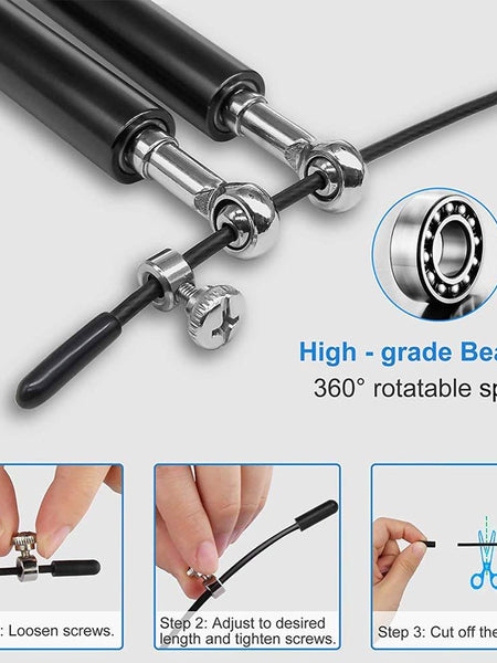 Speed Jump Rope Fitness Skipping Ropes Exercise Adjustable Workout Boxing MMA Training Crossfit Men Women Kids Gym Equipment