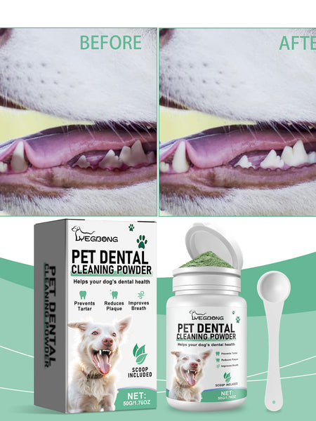 Yegbong Tooth Cleaning Powder For Dogs, A Gentle Formula To Freshen Breath And Protect Pet Oral Health Cleaning Powder