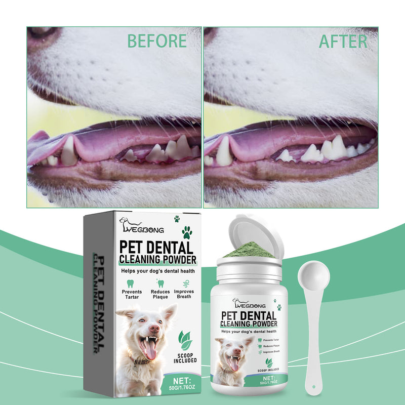 Yegbong Tooth Cleaning Powder For Dogs, A Gentle Formula To Freshen Breath And Protect Pet Oral Health Cleaning Powder
