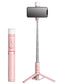 Mobile Phone Bluetooth Selfie Stick with Rotating Fill Light and Hidden Tripod Live Streaming Stand