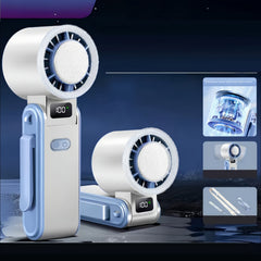 Handheld High-Speed Ice Cooling Fan — 100-Speed USB Rechargeable Portable Personal Fan, 3600mAh