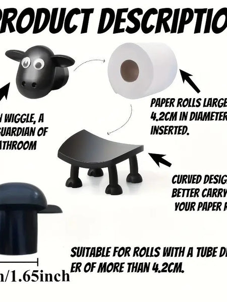 Cute sheep shaped toilet paper holder suitable for fashionable home decoration tissue box storage bathroom accessories decoration rack
