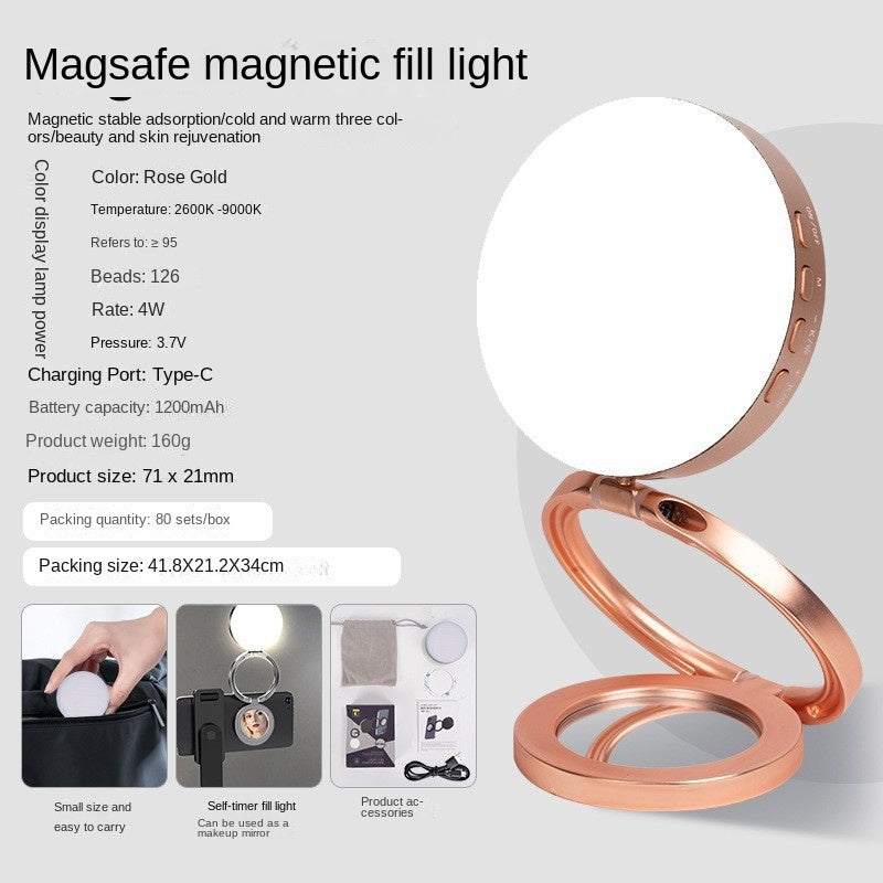 YSH-126 Magnetic Phone Fill Light — 126 LED MagSafe Photography Lamp for Live Streaming & Video Calls