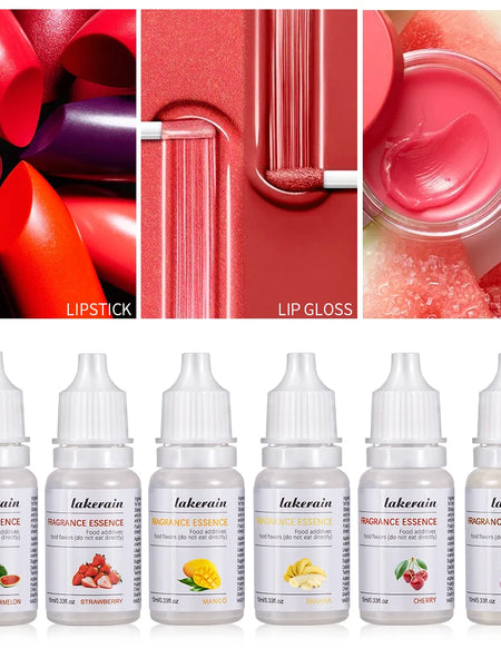 Lip Gloss DIY 10ml Pure Fruit Fragrance Oil Diffuser Essential Oils Strawberry Flavoring Oil For Soap Making Lipgloss Essence