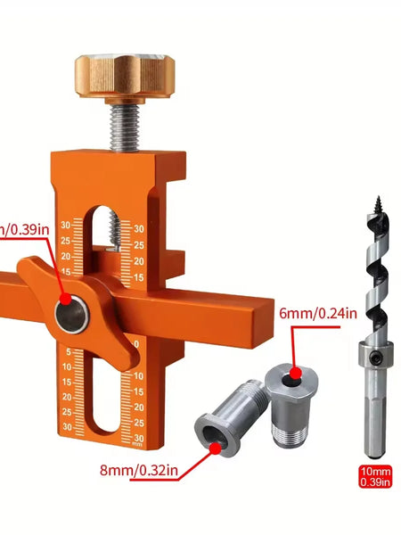 Cabinet Door Installation Jig — 2-in-1 Bidirectional Scale Drilling & Rebounding Positioning Tool, 3 Kit Options