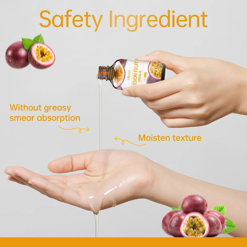 Hllozzi Passion Fruit Aromatherapy Essential Oil with Glass Dropper for Skin Care, Massage, Home Aromatherapy, and Cleansing