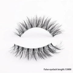 Clear Band Eyelashes Natural Fluffy 3D Mink Lashes D Curl  Volume Wispy False Eyelashes With Clear Band Soft  Reusable Lashes