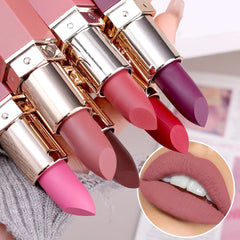 6colors Nude Velvet Lipsticks Waterproof Long Lasting Moisturize Lips Stick Not Fade Sexy Matte Lipstick Lip Gloss Women Makeup