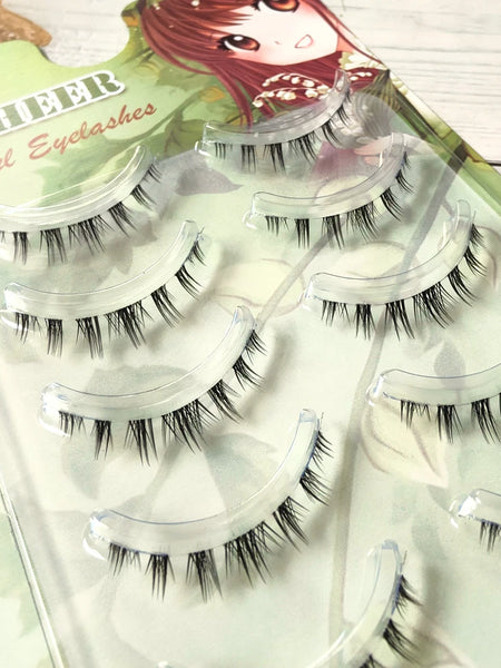 5 Pairs Thick Lower Eyelashes Clear Band Under Eye Lashes Soft Lower Eyelash Handmade Manga Bottom Lashes Makeup Tools