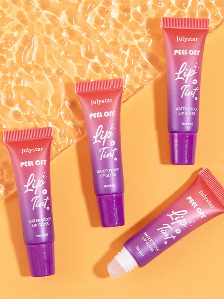 6 Colors Tear Off Lip Glaze Fruity Matte Liquid Lipstick Tint Color Dye Waterproof Lip Stain Lasting Makeup Peel Off Cosmetics