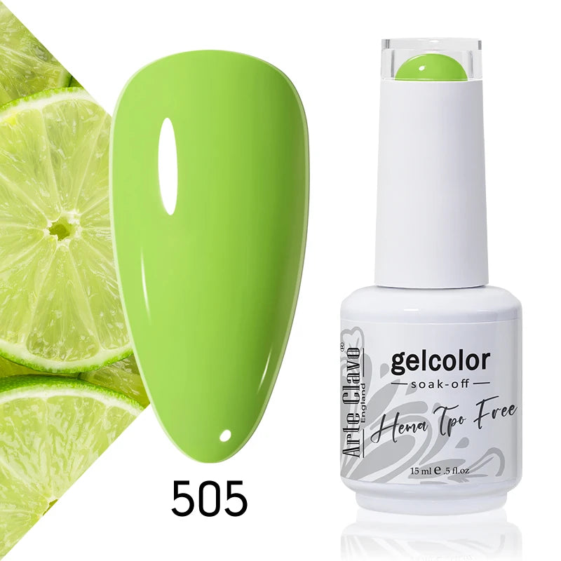 Arte Clavo Rose Red Color Series 15ml Gel Nail Polish Hot Sale Long Lasting Soak Off Varnish Hybrid Nail Art Top Bsae Maincure