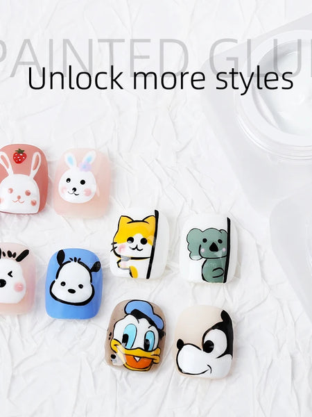 5ml Nail Art Painting UV Gel Polish Black White Colors 3D Flower Drawing Soak Off LED Paint Liner Cure Varnish Manicure Polish