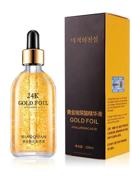 100ml 24k Gold Hyaluronic Acid Nicotinamide Face Serum Anti Aging Facial Lifting Collagen Essence Skin Care Whitening Serum