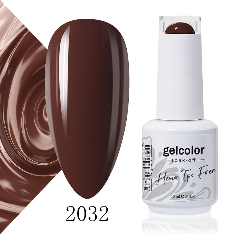 Arte Clavo Rose Red Color Series 15ml Gel Nail Polish Hot Sale Long Lasting Soak Off Varnish Hybrid Nail Art Top Bsae Maincure