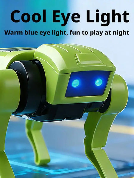 Cartoon DIY Assembly Dog Rc Robot Remote Control Mechanical Toy Science Teaching Assembling Model Electric Toys Kids Gifts