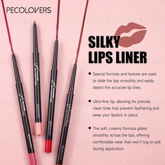 1PC Vibrant Colors Lipner Pen  Colorfast, Easy to Color, Waterproof, Lip Liner, Not Sticky, Lightness, Portable Travel Makeup