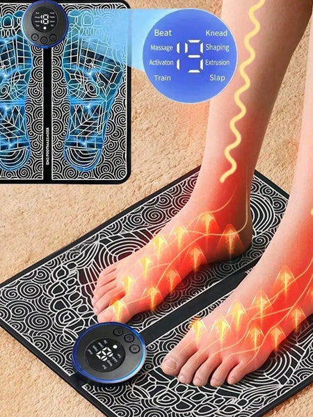 EMS Foot Massager Rechargeable Massage Pad Foot Relaxation Pad Electric Foot Massage Tools Promote Blood Circulation