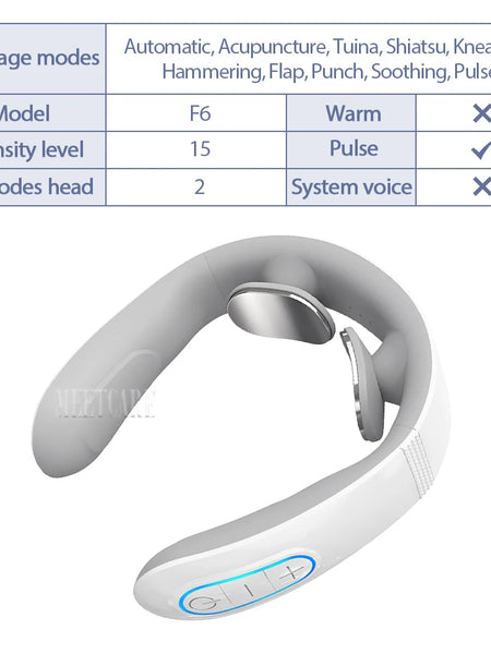 Smart Back Neck Massager Electric TENS Pulse Cervical Muscle Massages Wireless Shoulder Health Care H99 H62 JT88 F6Device