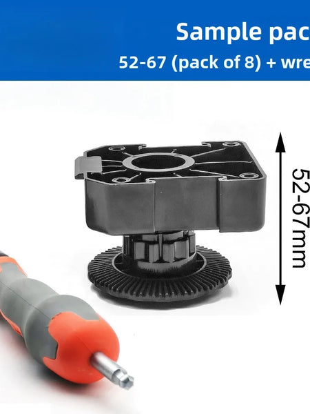 Byrne Cabinet Foot Leveling Tool Set — Adjustable Telescopic Wrench & Table Leg Support, 3 Sizes