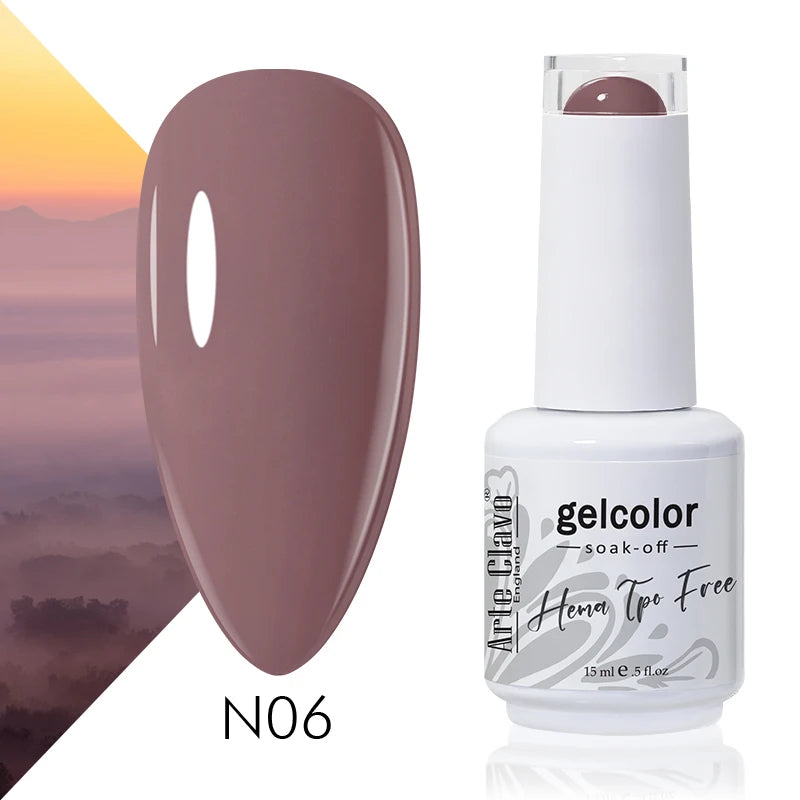 Arte Clavo Rose Red Color Series 15ml Gel Nail Polish Hot Sale Long Lasting Soak Off Varnish Hybrid Nail Art Top Bsae Maincure